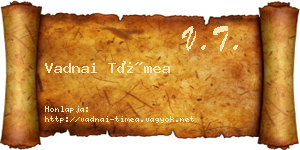 Vadnai Tímea névjegykártya