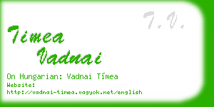 timea vadnai business card